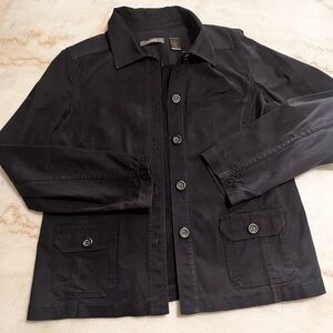 Liz Claiborne Navy Women’s Size 16 Shacket Button Front Long Sleeve